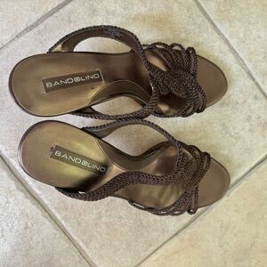 Bandolino Brown Sandals with Braided Straps